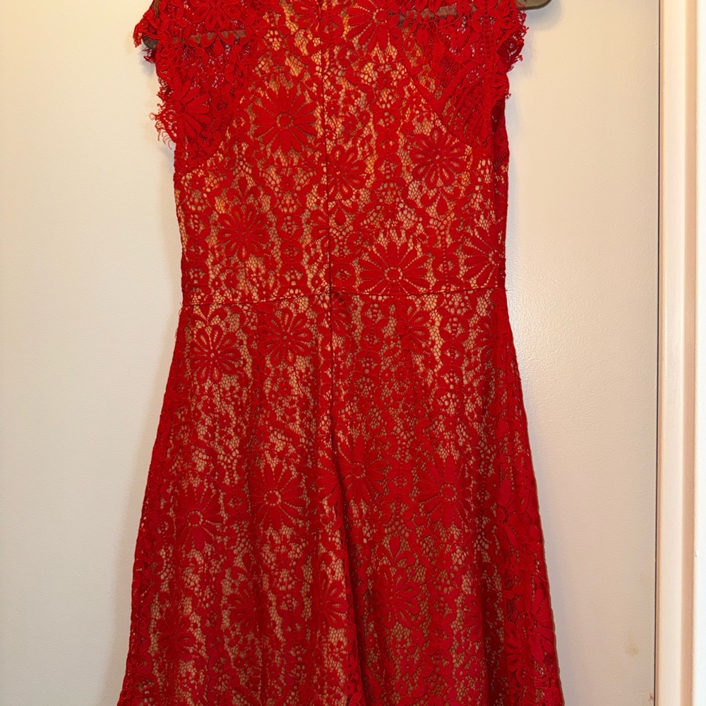 Altar'd State Vibrant Red Lace Detail